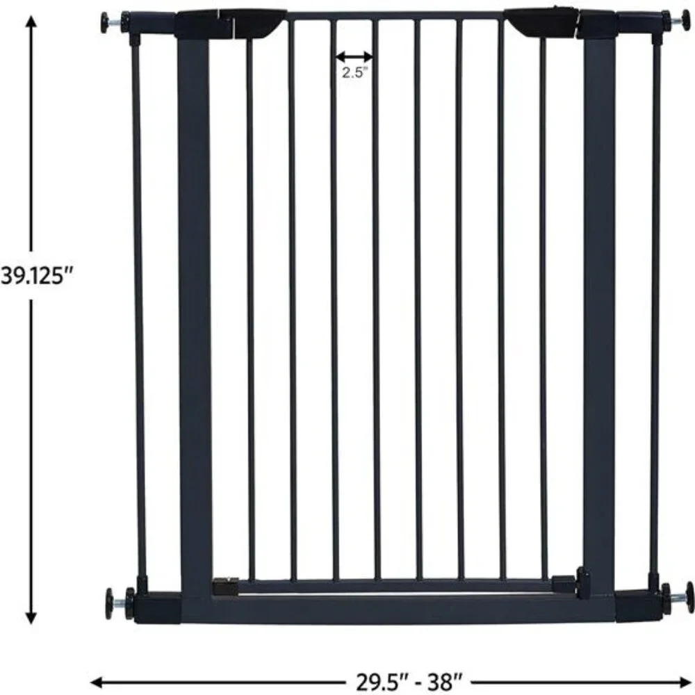 Homes for Pets 39Inches Tall Walk-Though Steel Pet Gate,Pressure Mounted DogGate